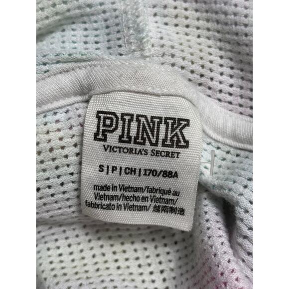 Pink by Victoria Secret Mesh Swim Coverup Hooded Womens Size S Tie Dye Multicolo - Picture 3 of 6